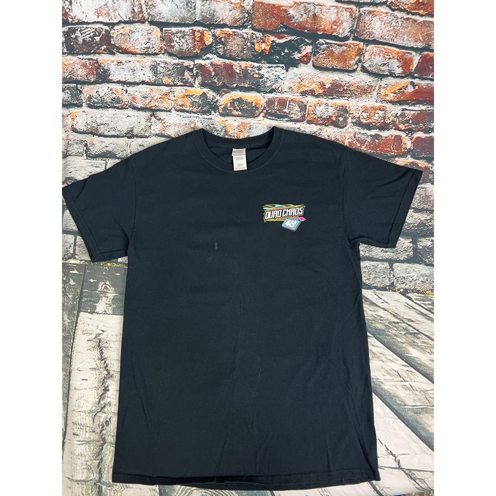 Quad Chaos Monster Truck T-Shirt Mens Medium Black Racing Graphic Tee - Picture 3 of 5